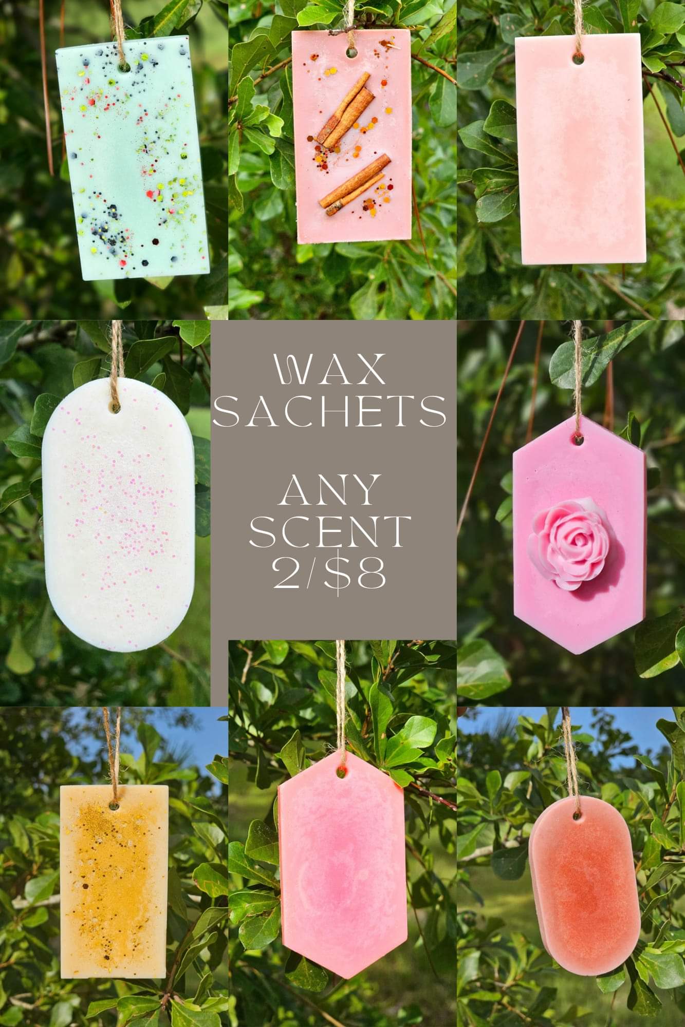 Wax Sachets 2/ per bag
