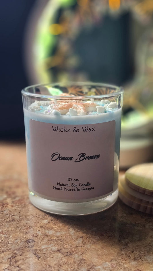 Ocean Breeze Scented 10 oz. Novelty Candle
