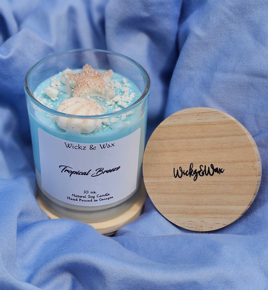 Tropical Breeze Scented 10oz. Candle